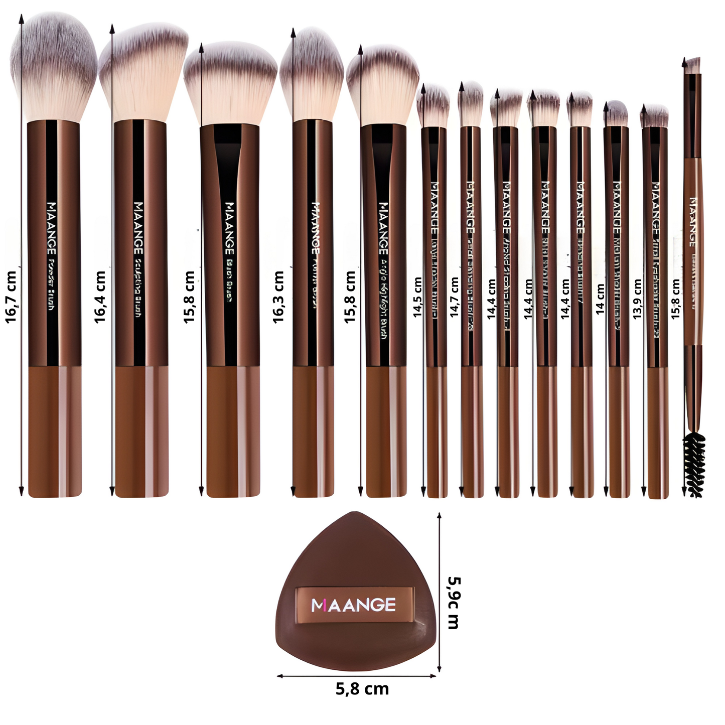 MAANGE Kit Profesional de Brochas de Maquillaje Premium