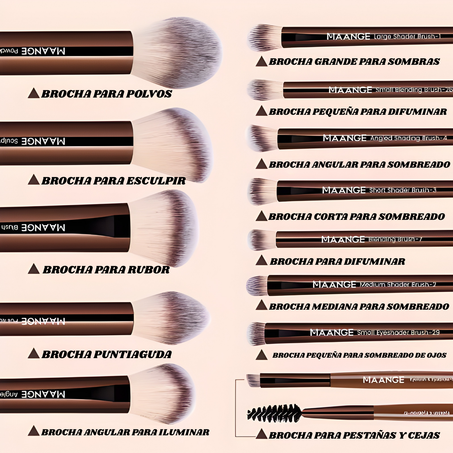 MAANGE Kit Profesional de Brochas de Maquillaje Premium